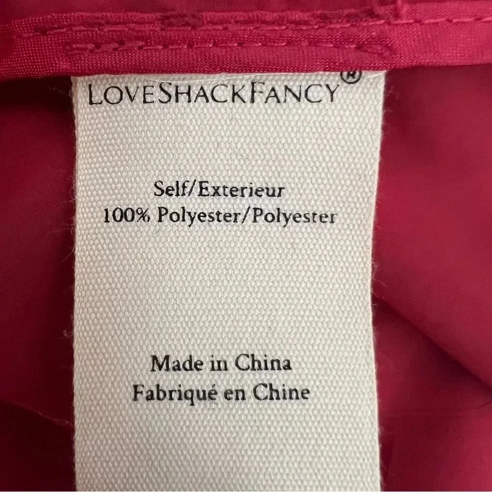 LoveShackFancy Keily Puff-Sleeve Peplum Top Blouse Moody Ruby Plaid Coquette 2